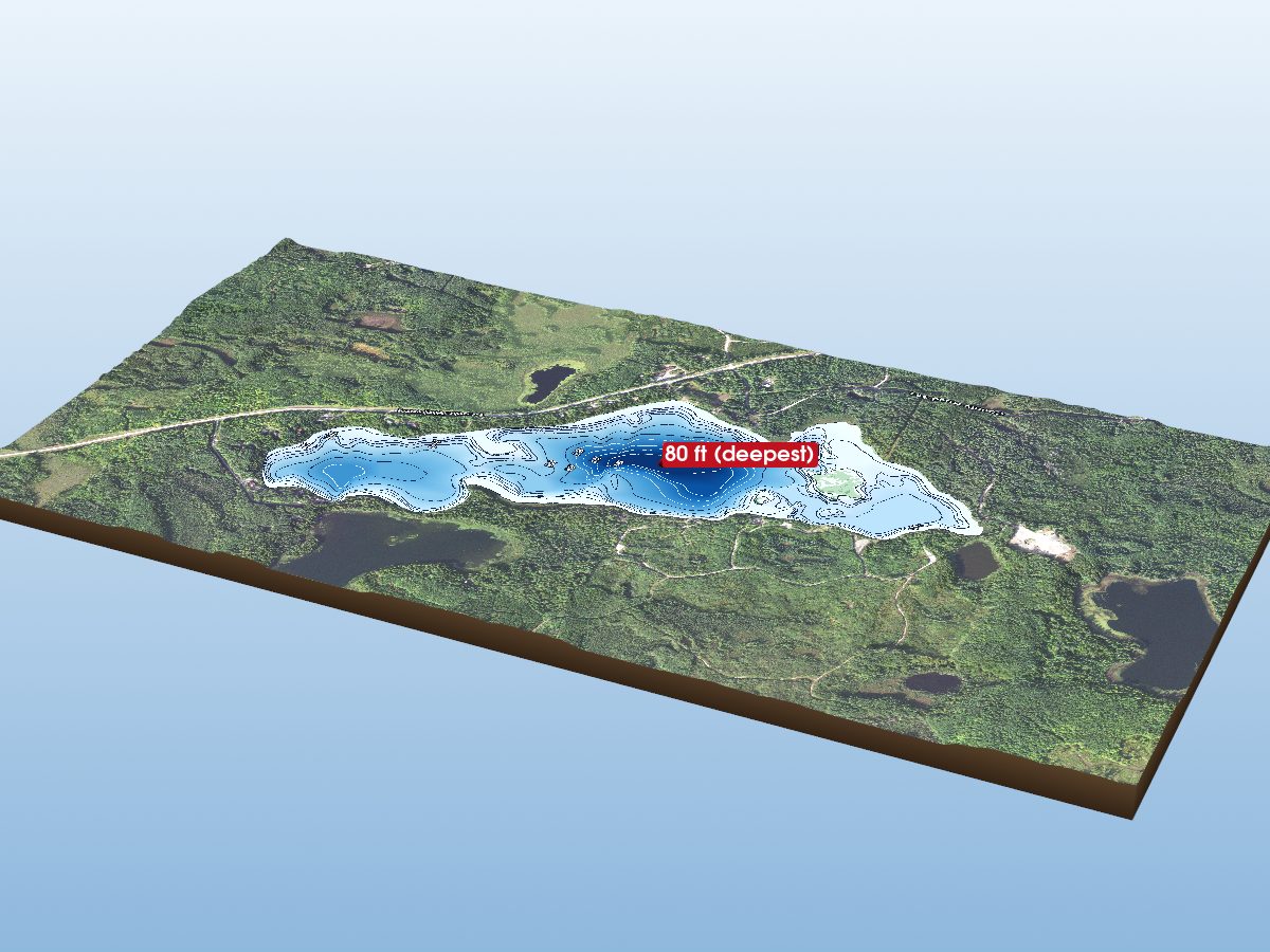 Depth map of Antler Lake
