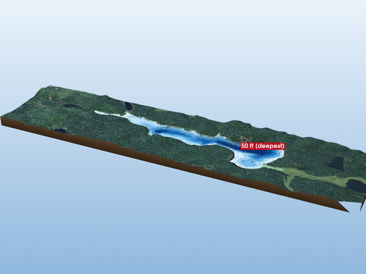 Depth map of Antrim Lake