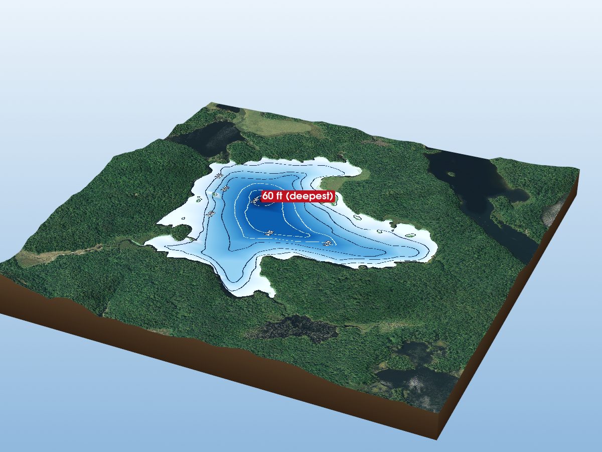 Depth map of Anvil Lake