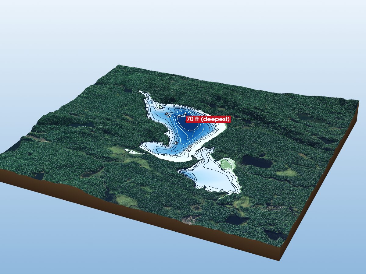 Depth map of Anvil Lake