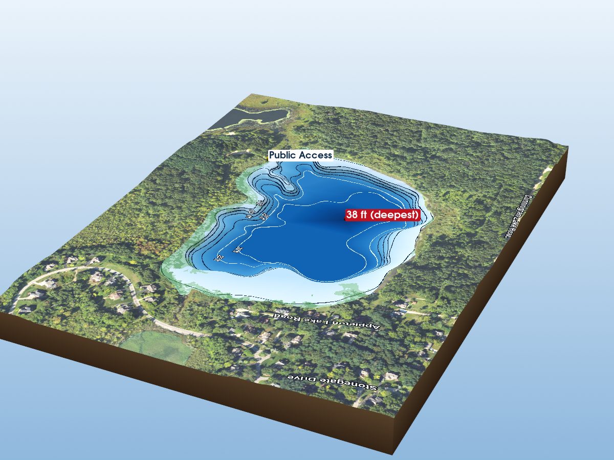 Depth map of Appleton Lake