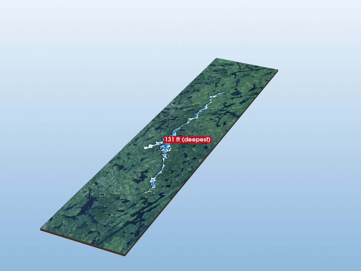 Depth map of Apps Lake