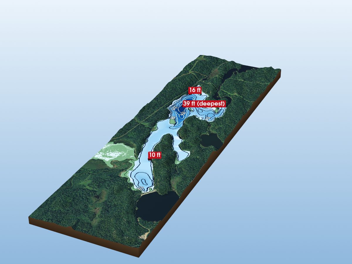 Depth map of Apungsisagen Lake