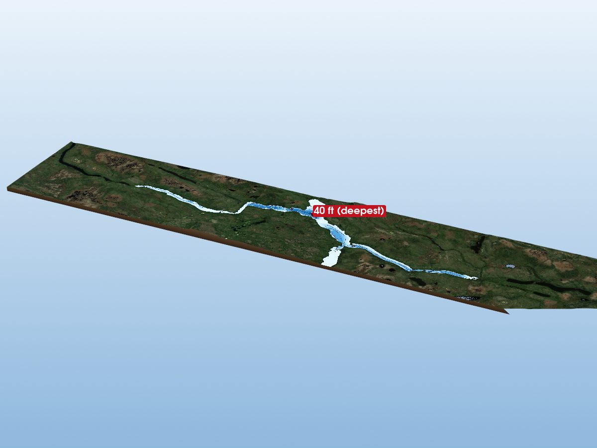 Depth map of Aquatuk Lake