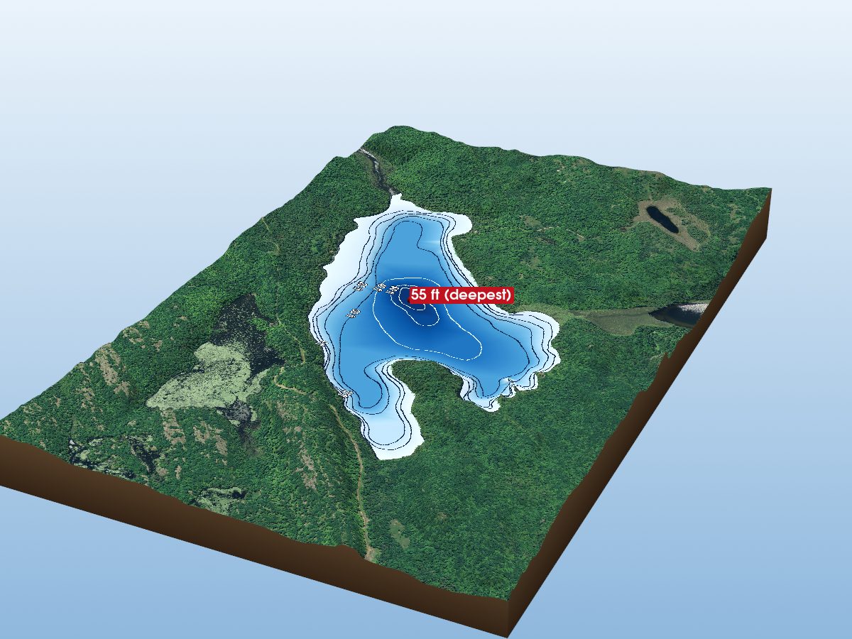Depth map of Ardoch Lake