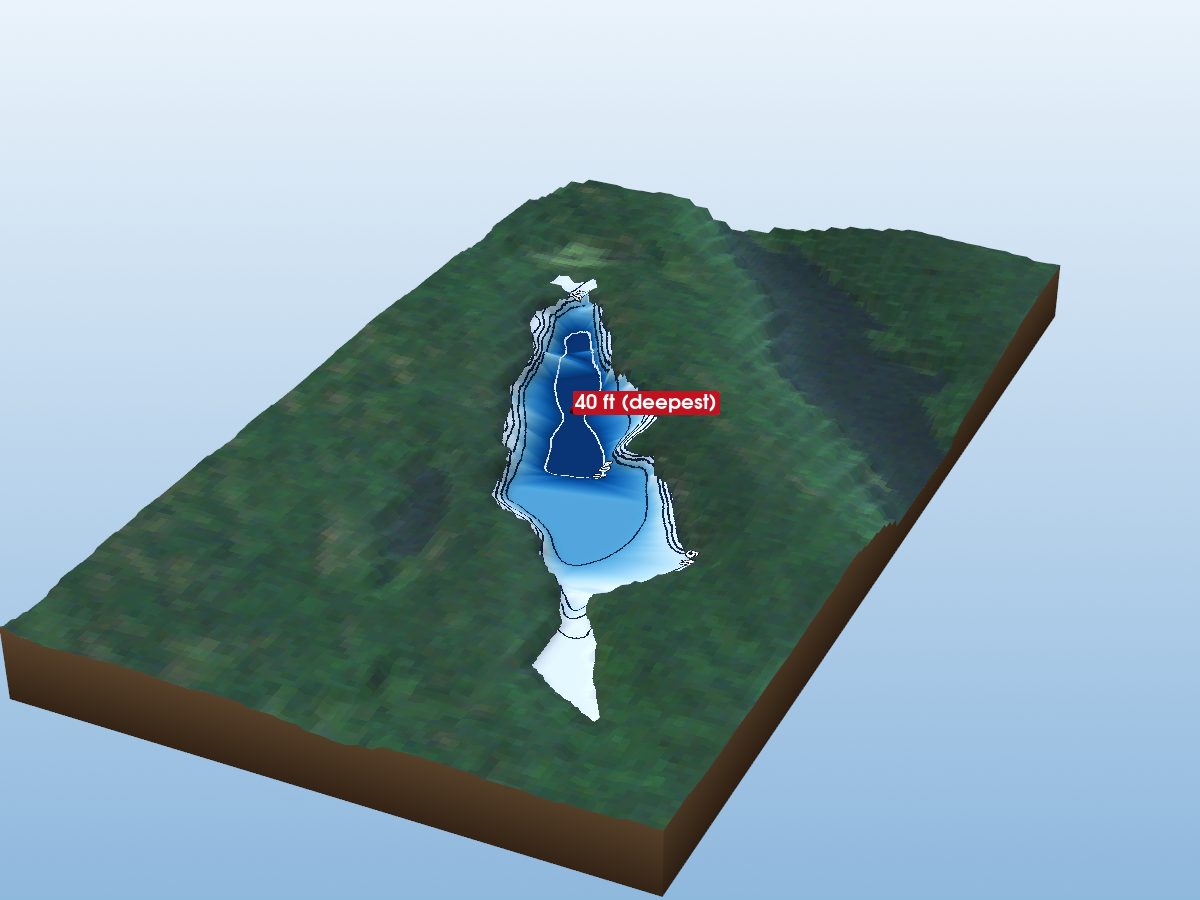 Depth map of Arkon Lake