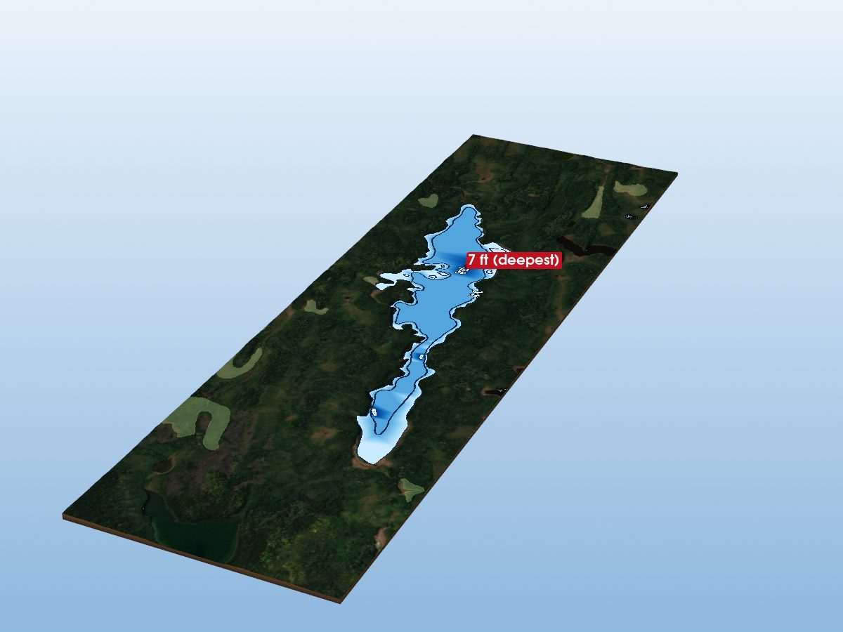 Depth map of Armatta Lake