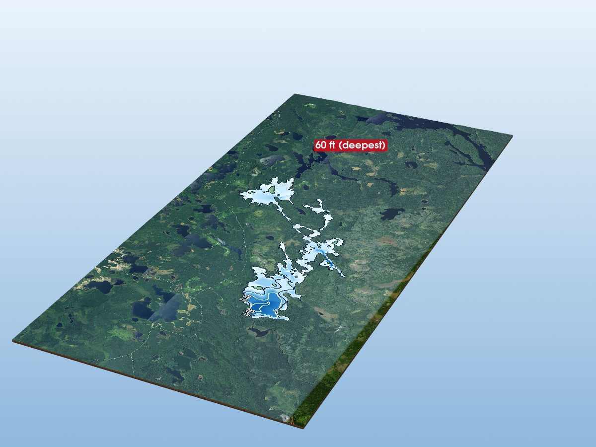 Depth map of Armistice Lake