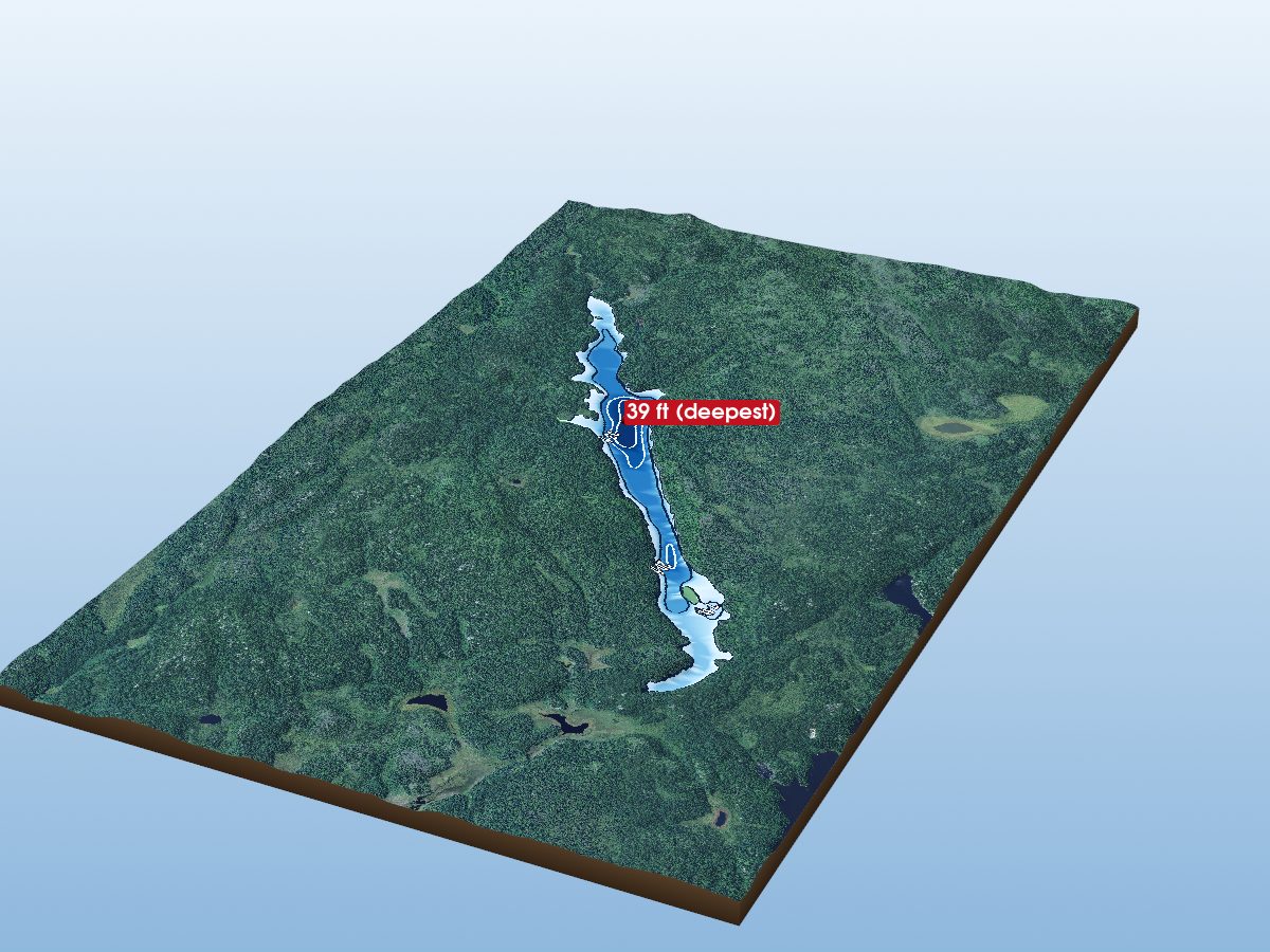 Depth map of Armour Lake