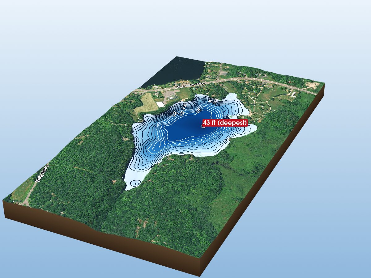 Depth map of Armstrong Lake