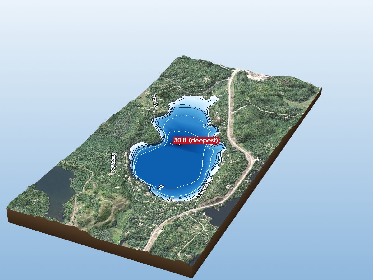 Depth map of Armstrong Lake