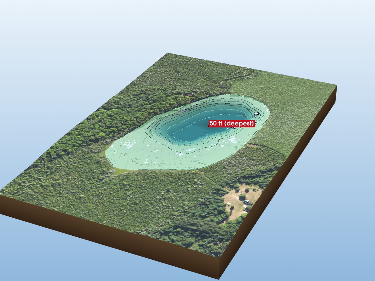 Depth map of Arnott Lake