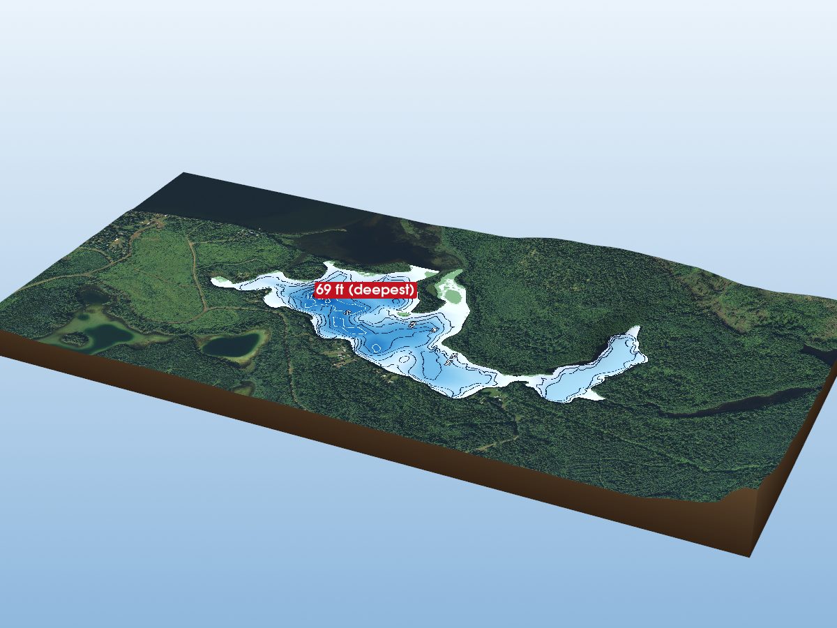 Depth map of Arrow Lake (North East)