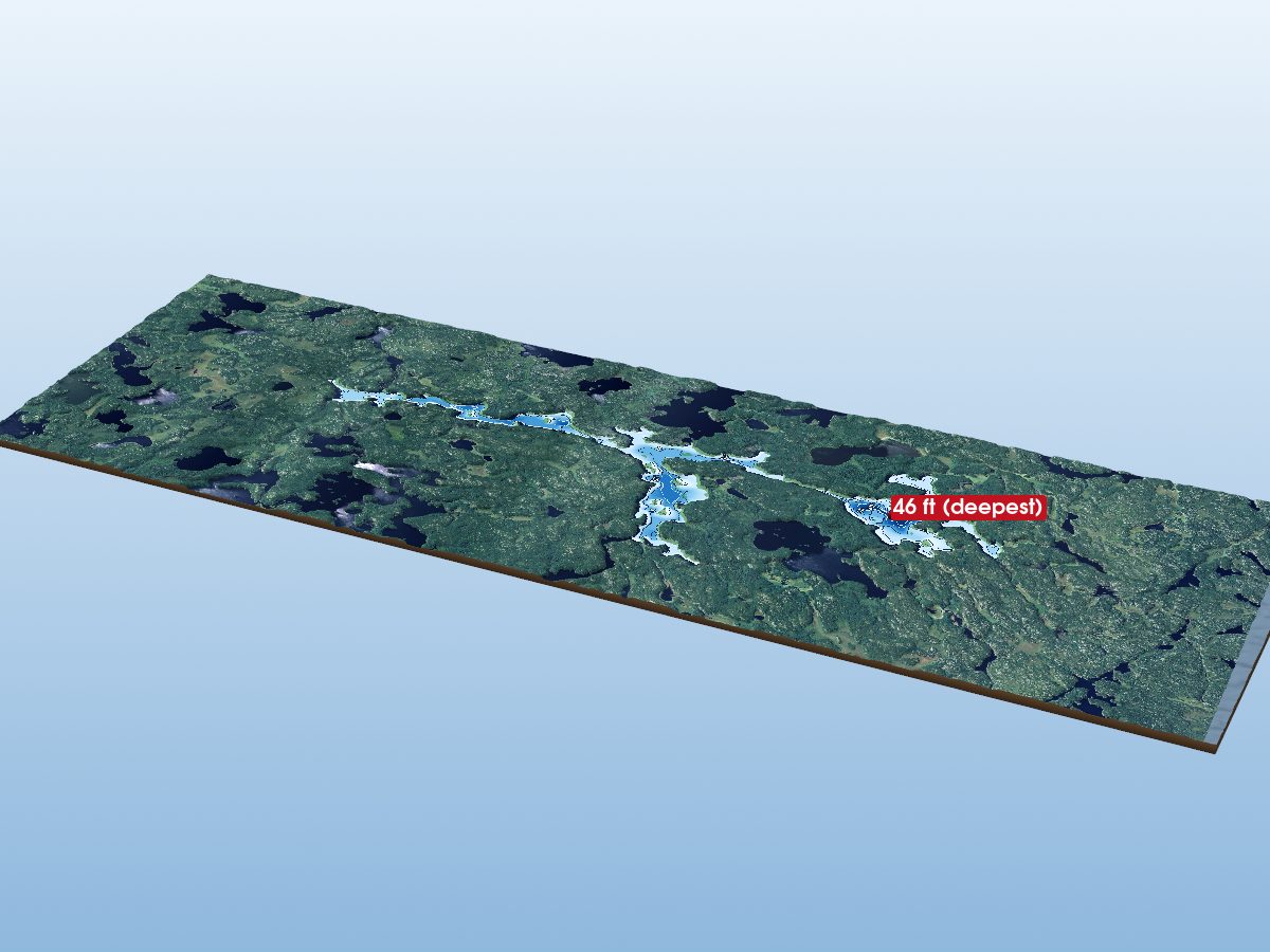 Depth map of Artery Lake