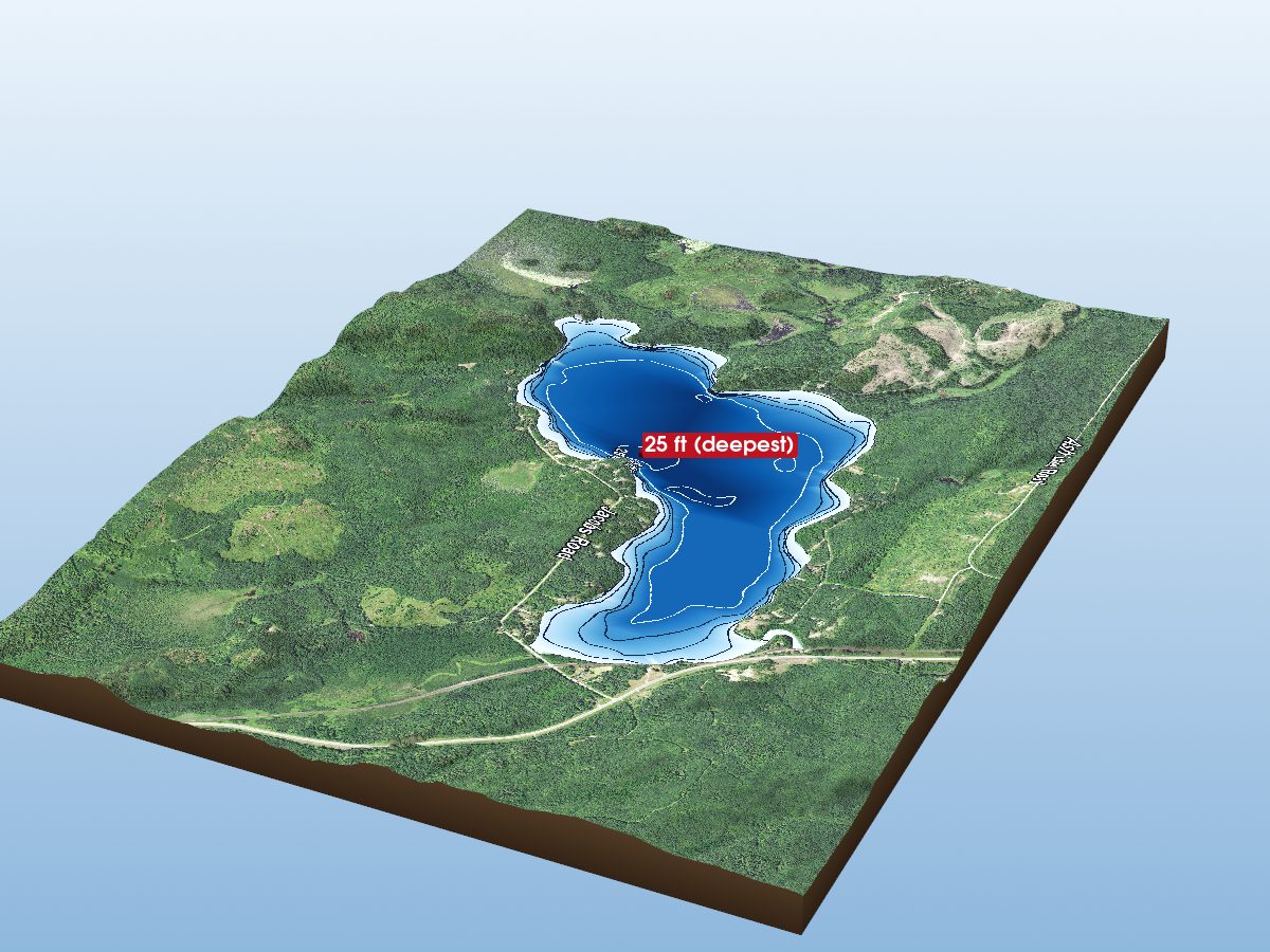 Depth map of Ash Lake