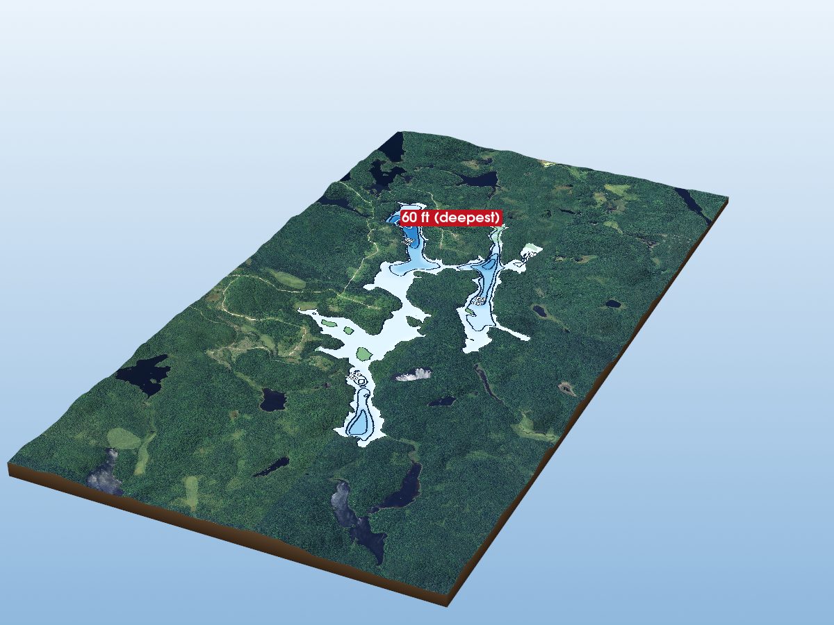 Depth map of Ash Lake