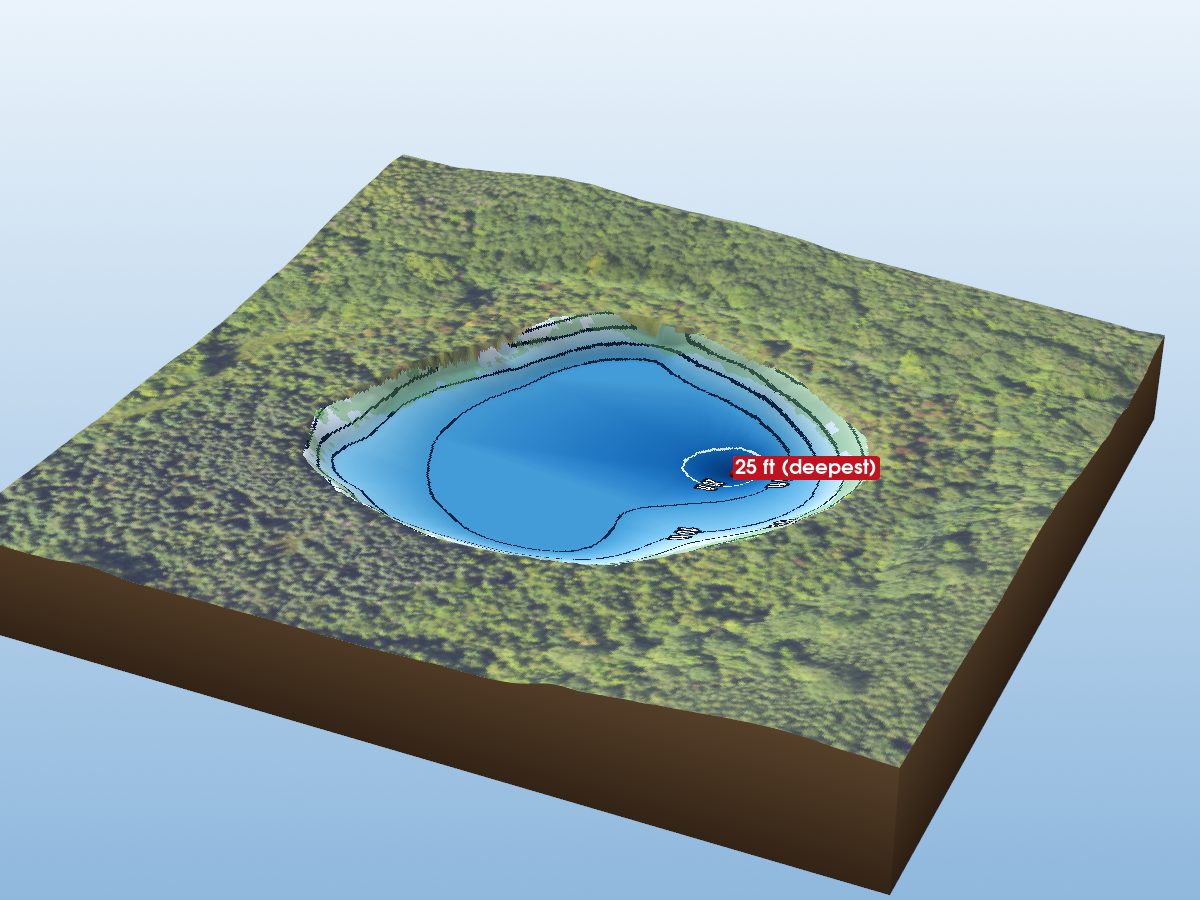 Depth map of Ashegun Lake
