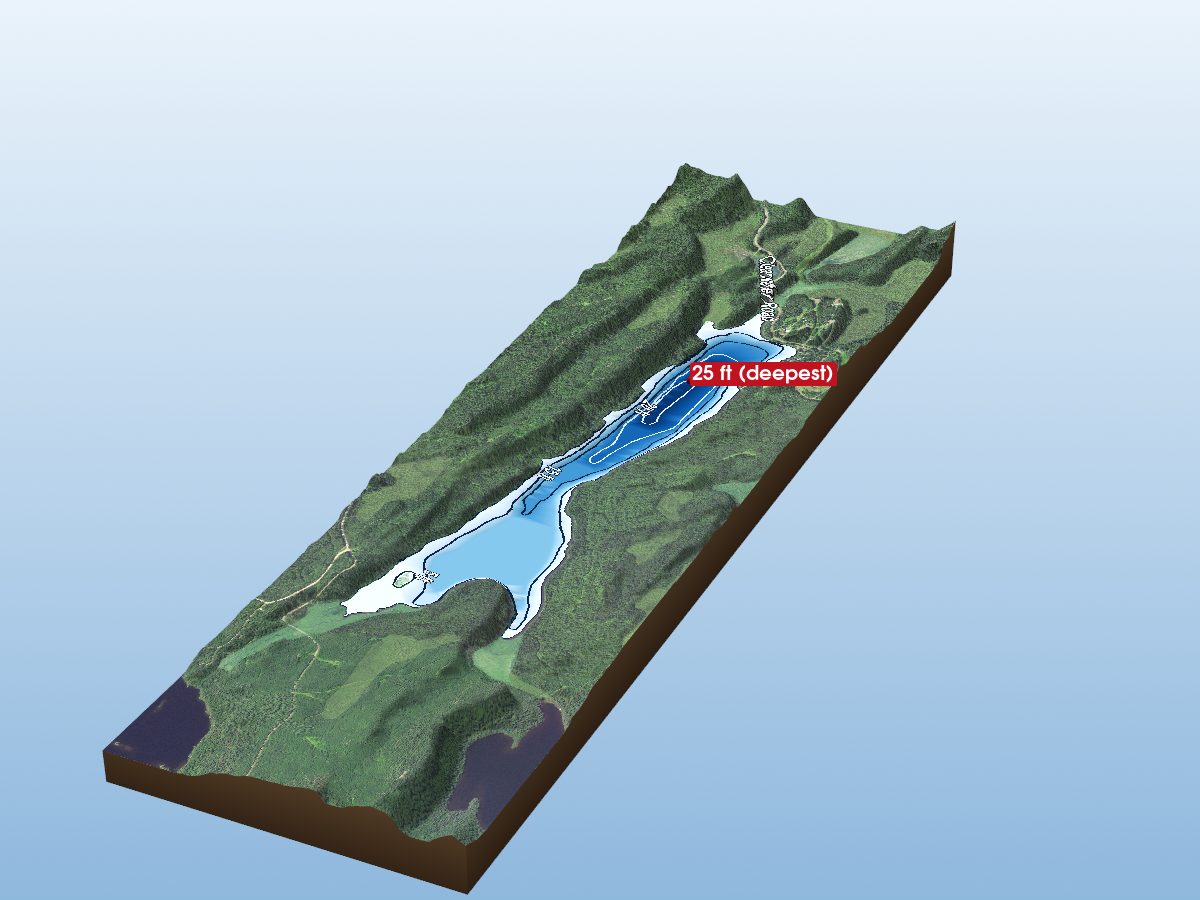 Depth map of Aspen Lake