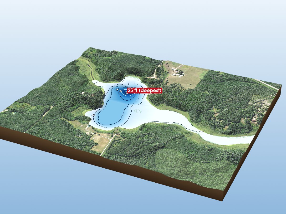 Depth map of Aspen Lake