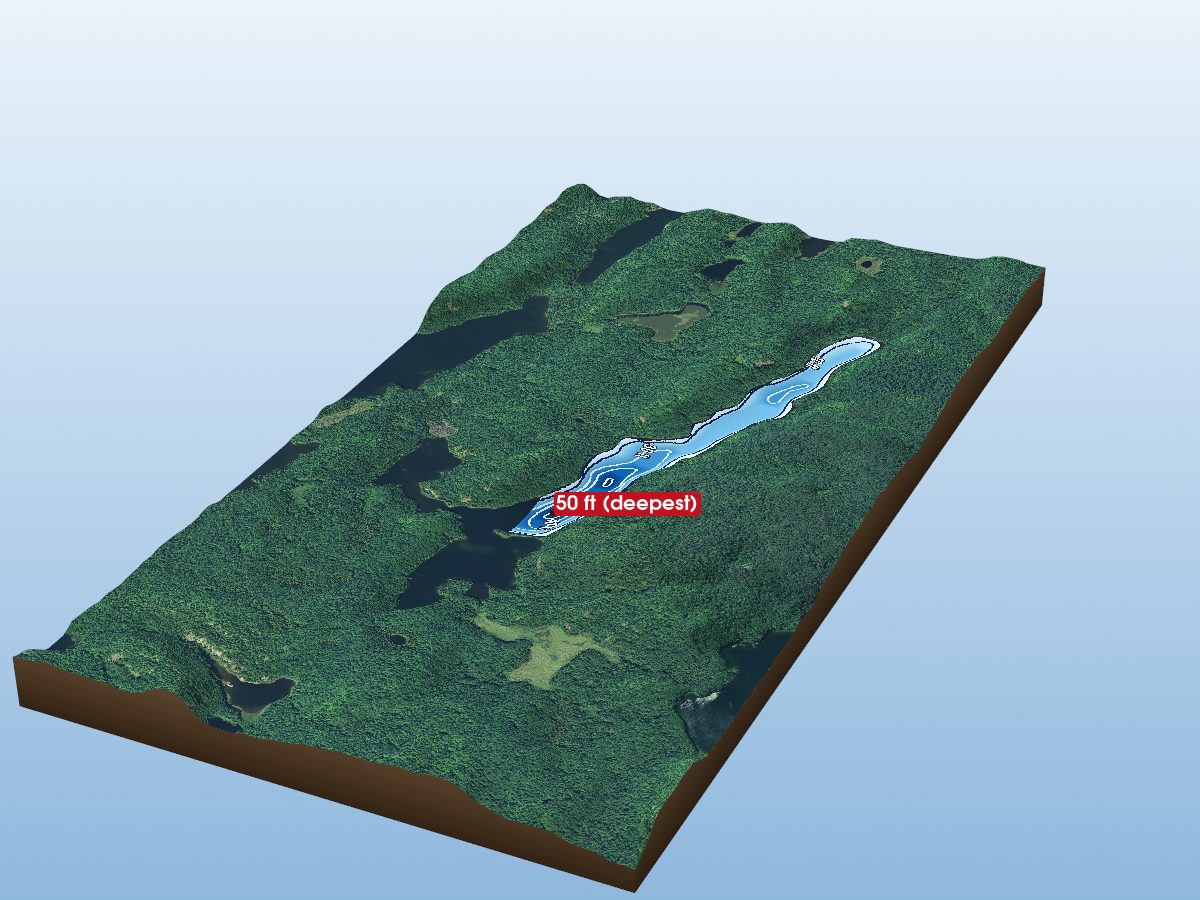 Depth map of Astonish Lake