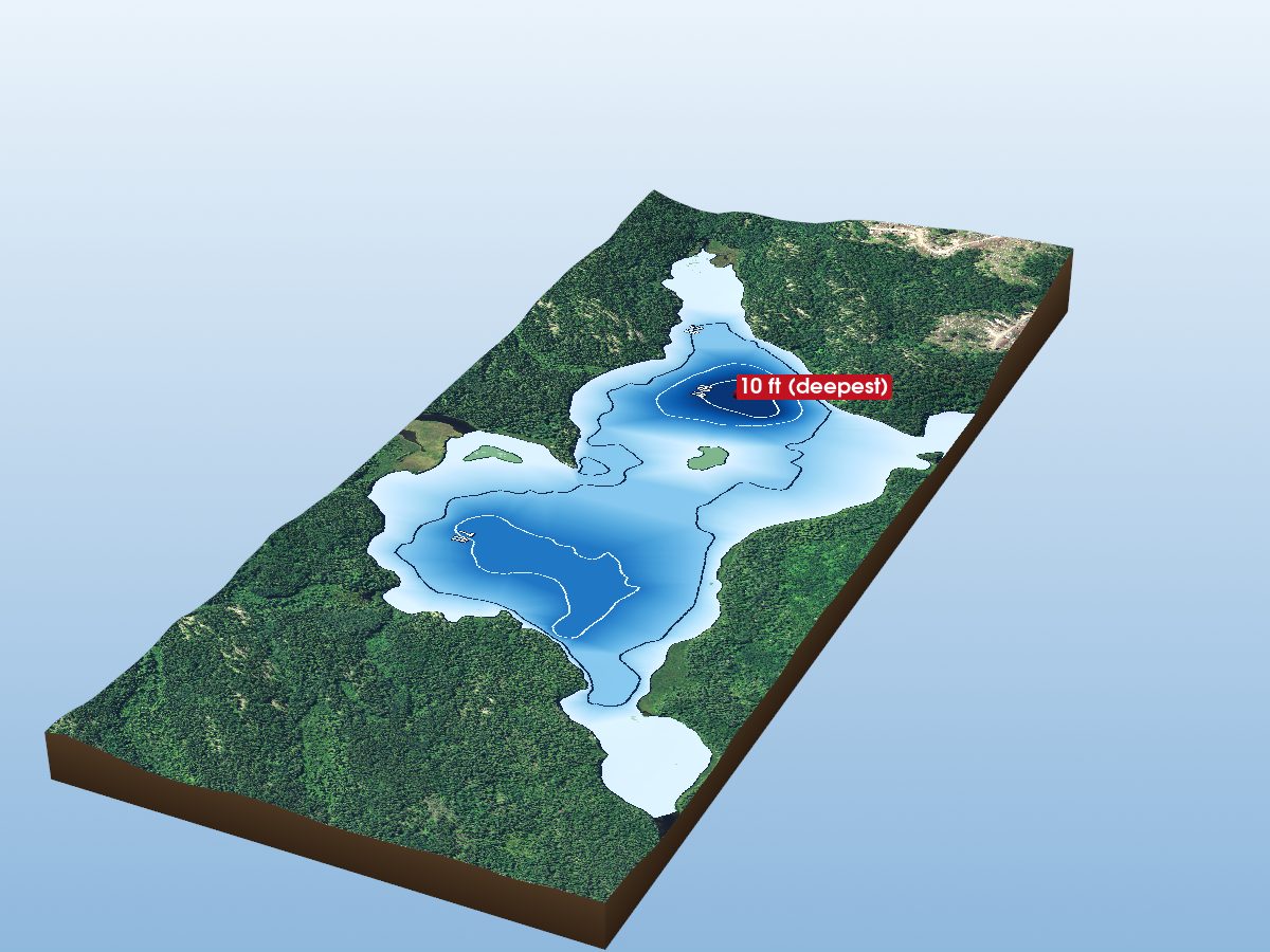 Depth map of Atkinson Lake 2