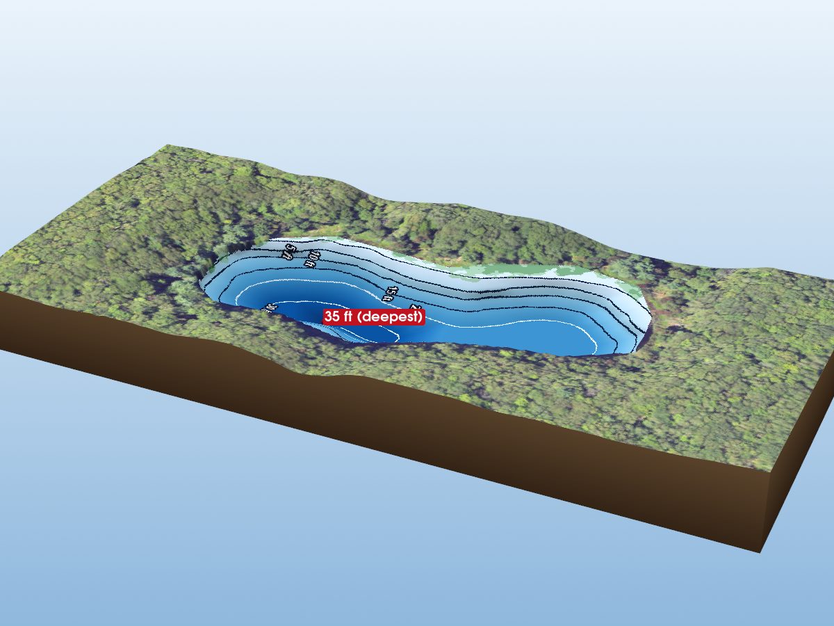 Depth map of Atodd Lake