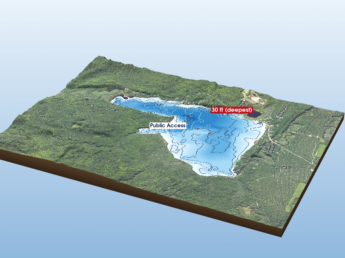 Depth map of Au Train Lake