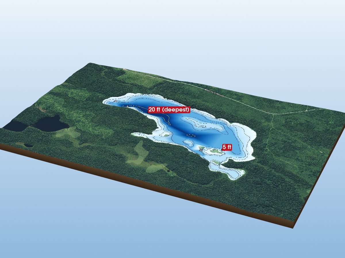 Depth map of Audrey Lake