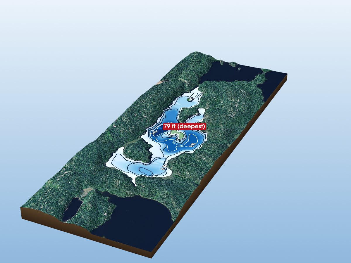 Depth map of Augite Lake