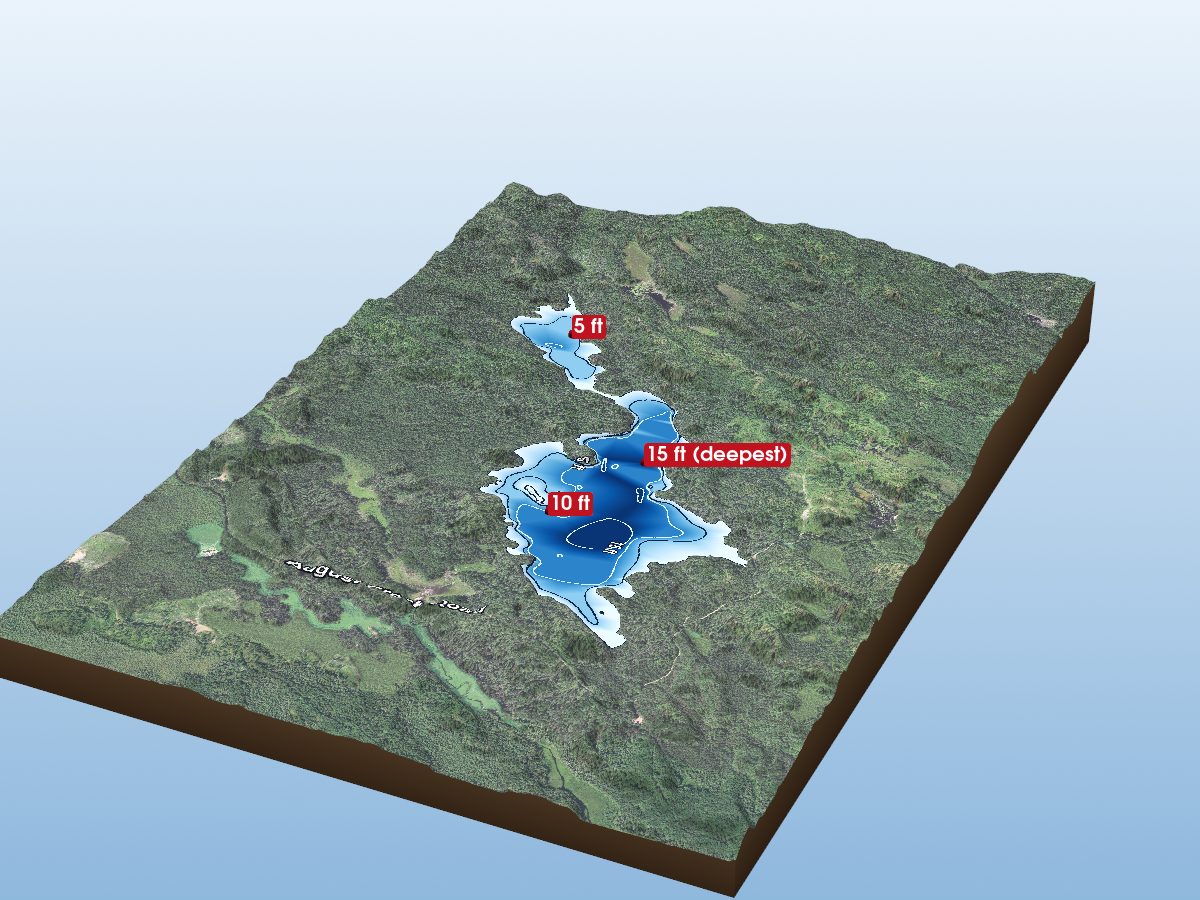 Depth map of August Lake