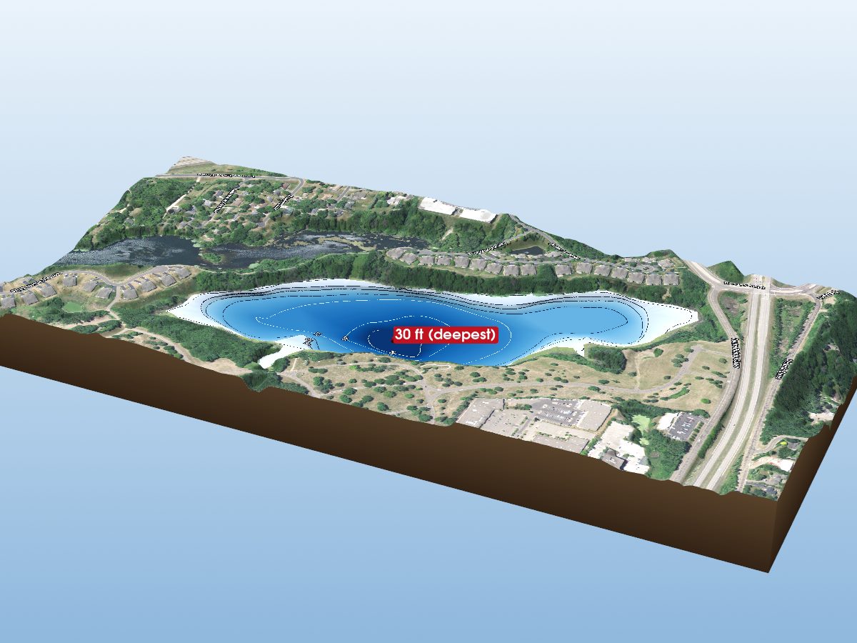 Depth map of Augusta Lake