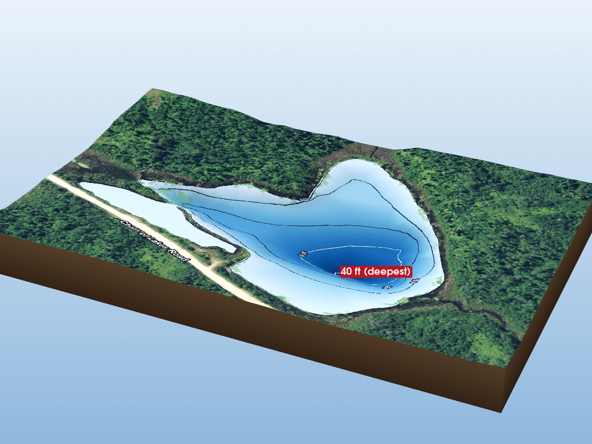 Depth map of Aurel Lake