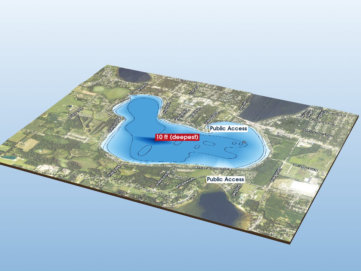 Depth map of Austin Lake