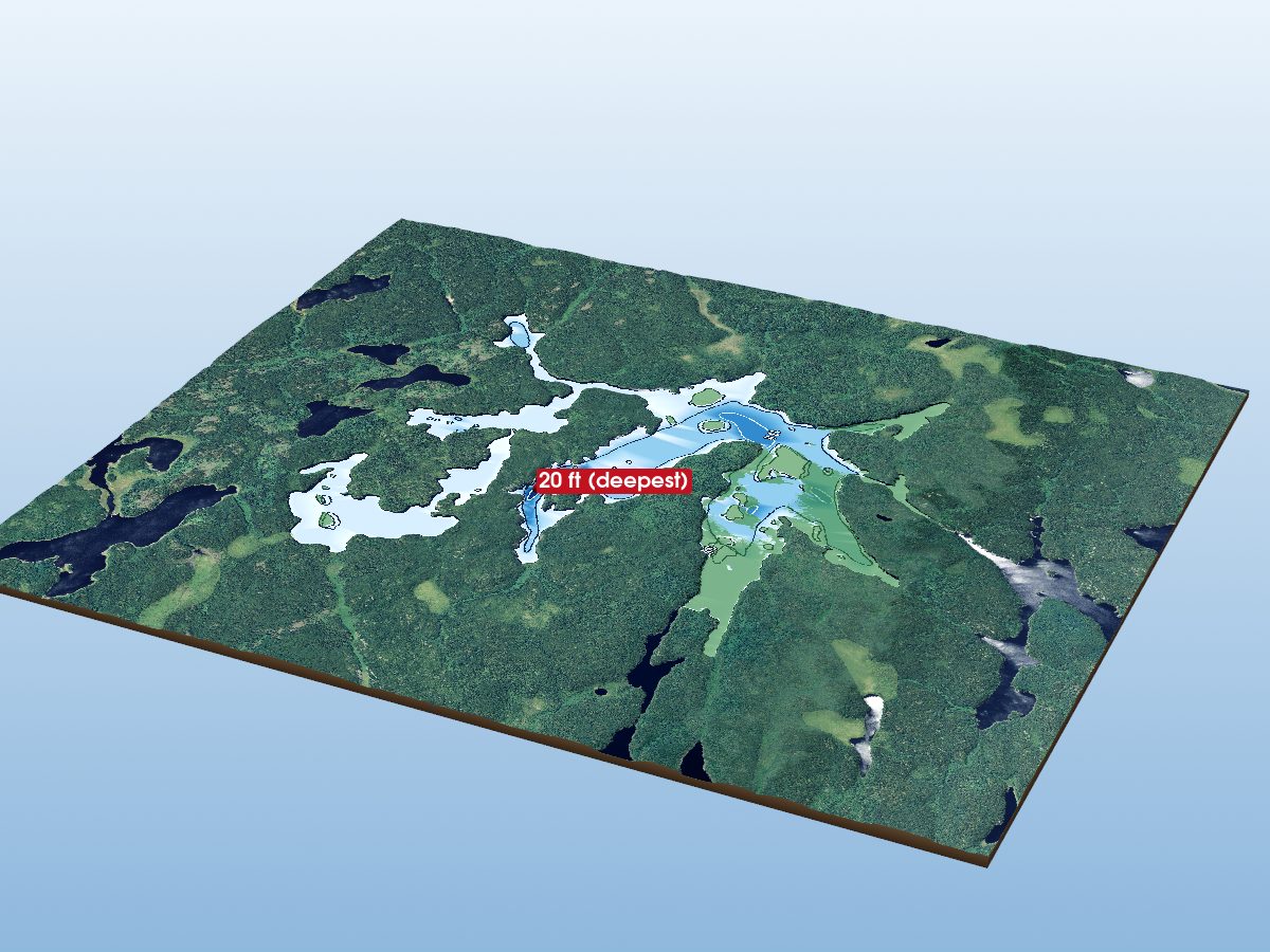 Depth map of Austin Lake