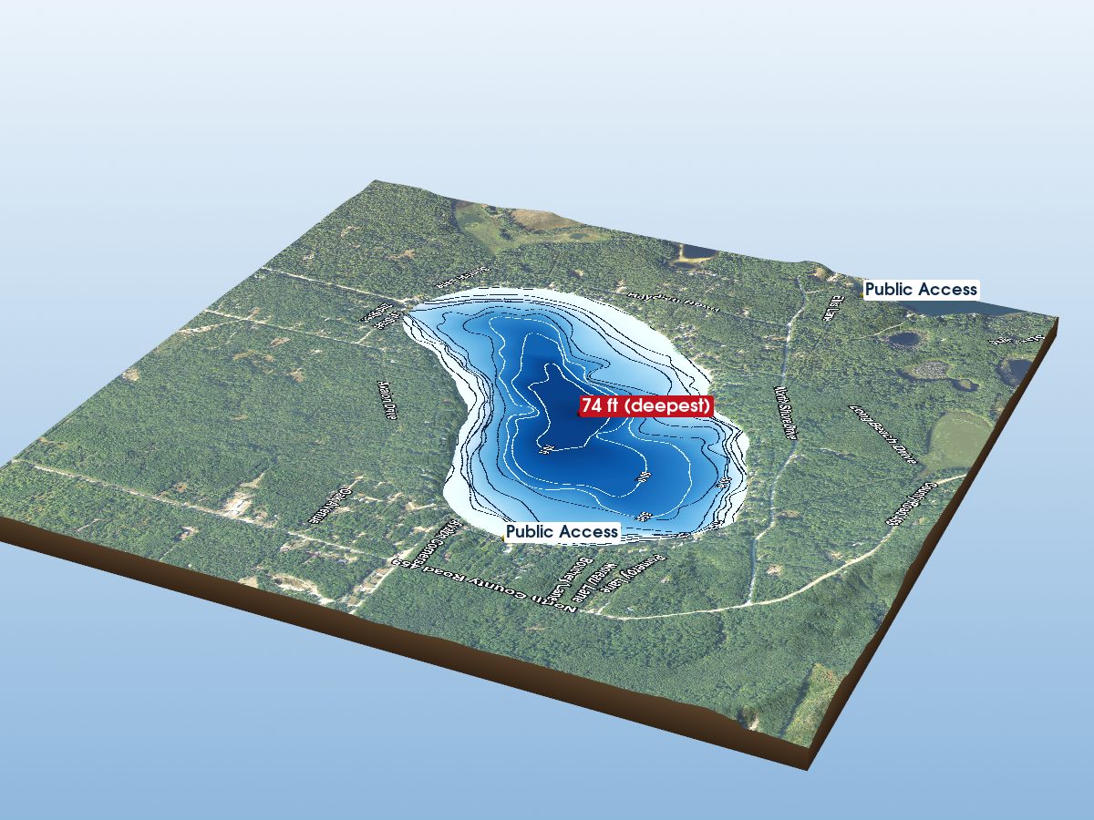 Depth map of Avalon Lake