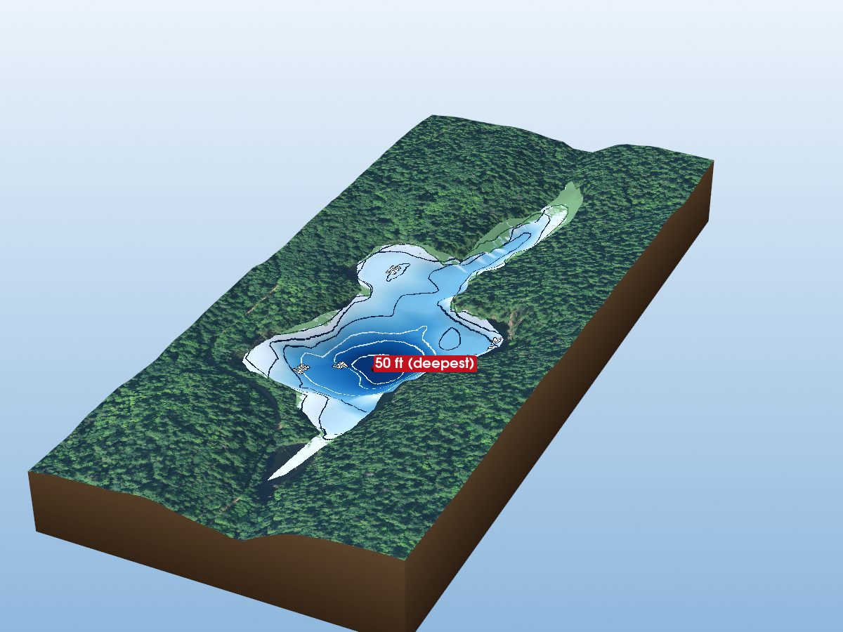 Depth map of Avery Lake