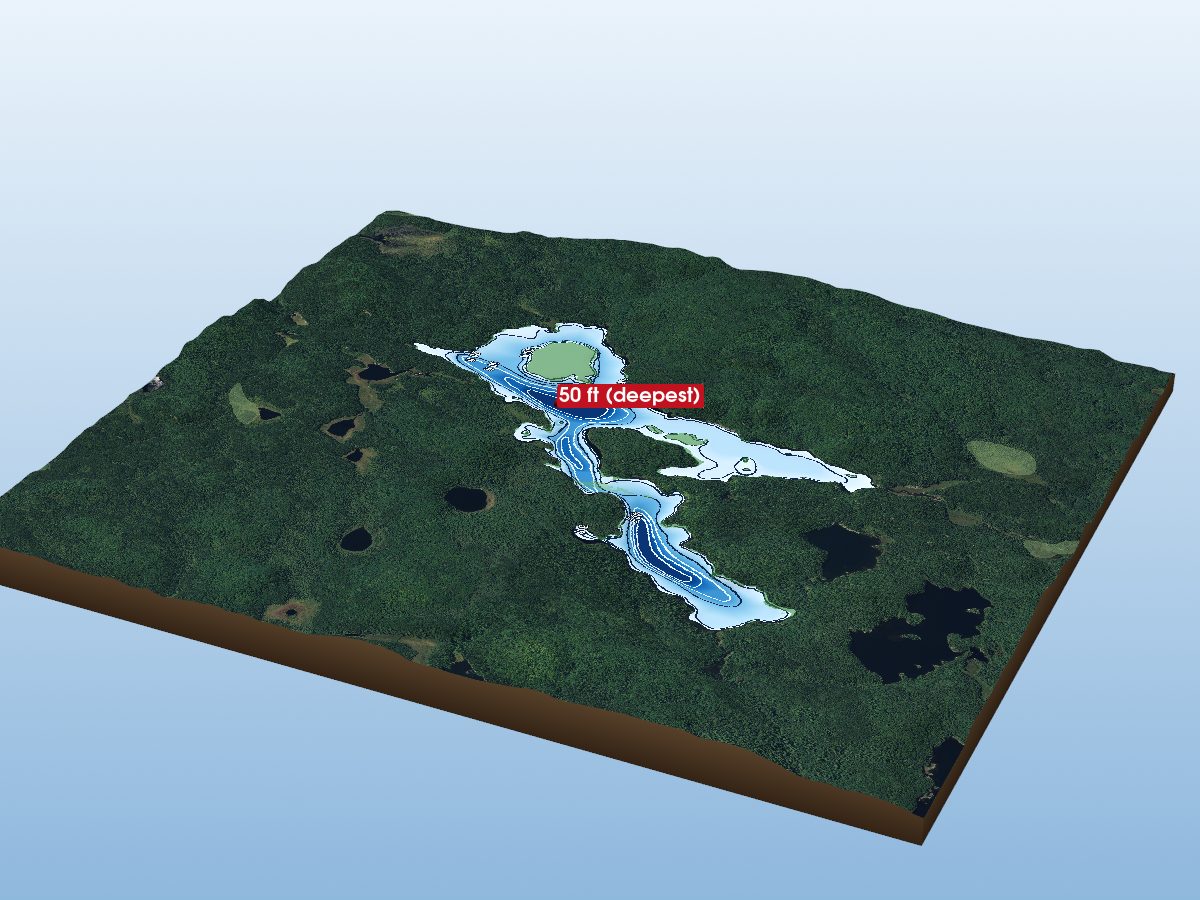 Depth map of Avery Lake