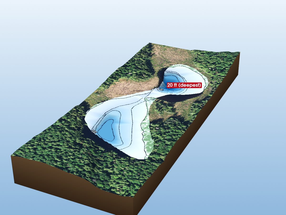 Depth map of Avery's Lake