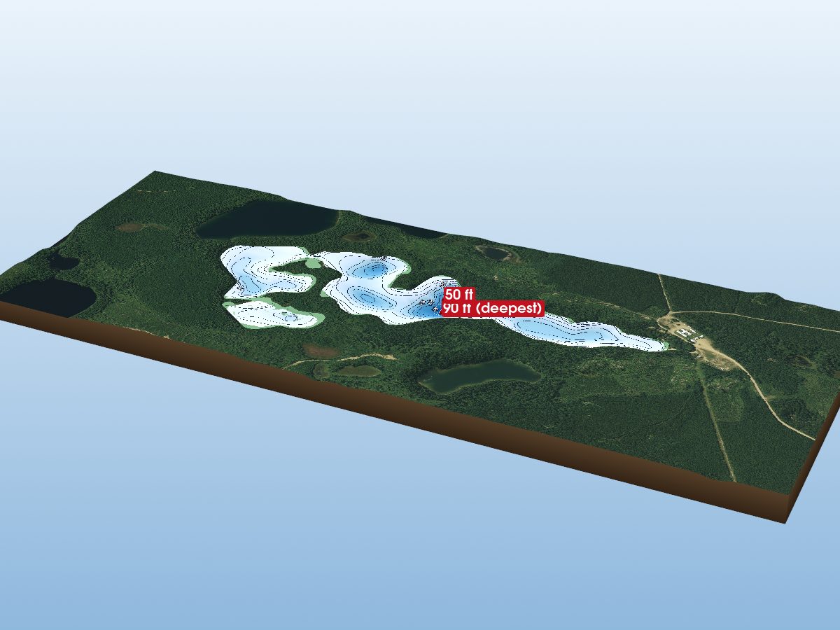 Depth map of Azure Lake