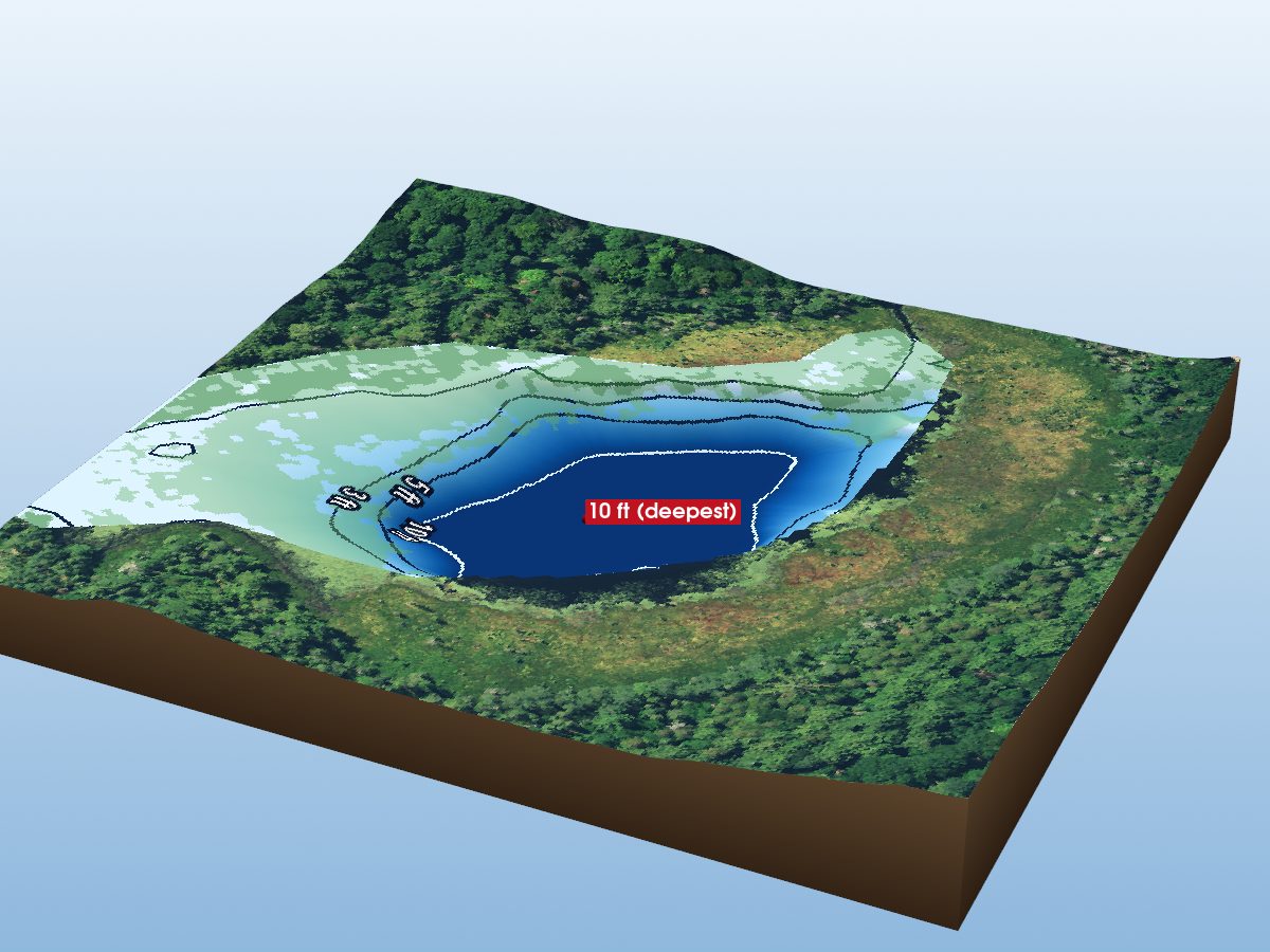 Depth map of Bab Lake