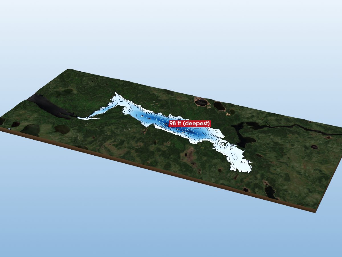 Depth map of Babey Lake