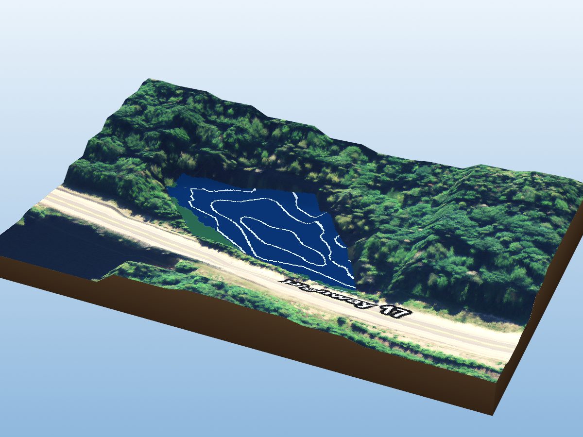 Depth map of Baby Lake