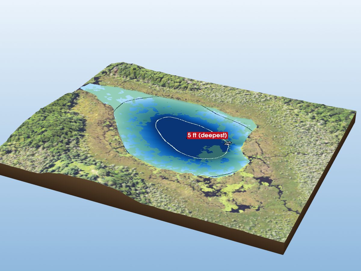 Depth map of Back Lake