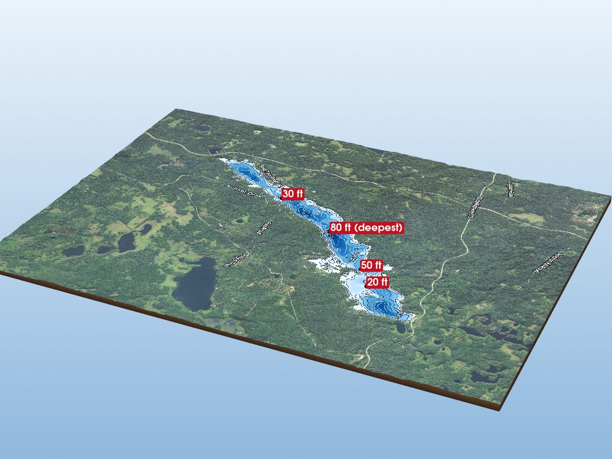 Depth map of Bad Medicine Lake