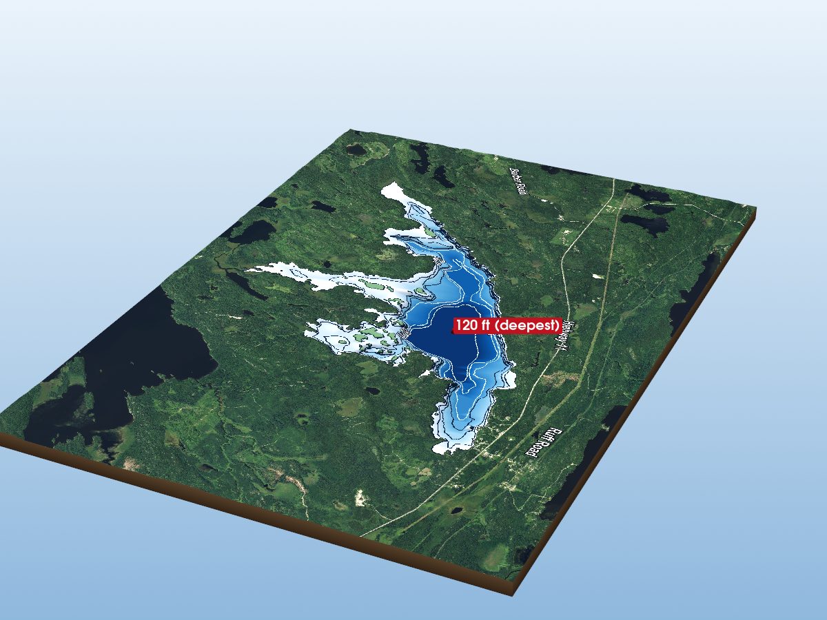 Depth map of Bad Vermilion Lake