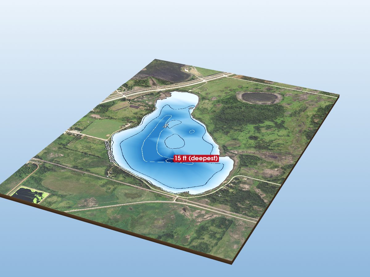 Depth map of Badger Lake