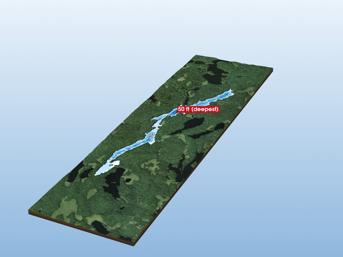 Depth map of Badwater Lake