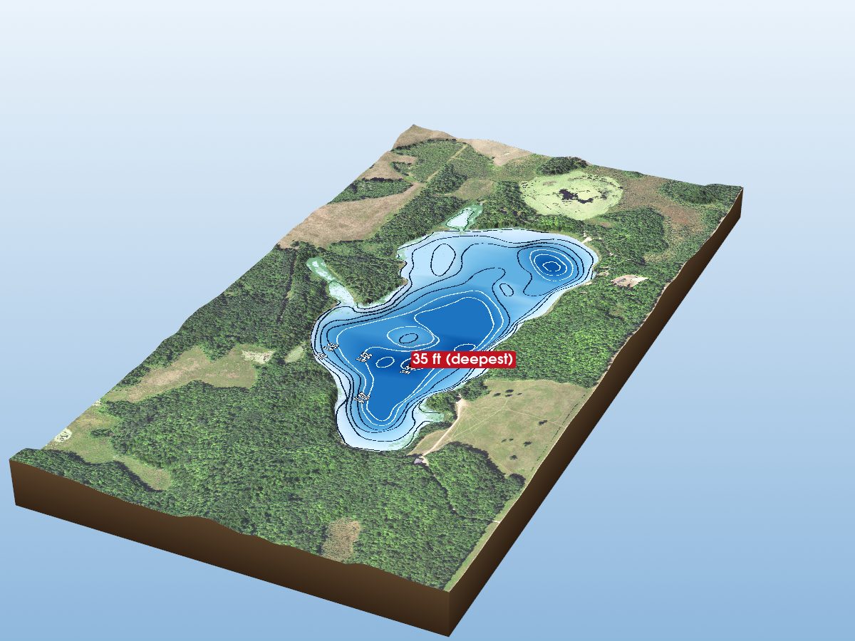 Depth map of Bagley Lake