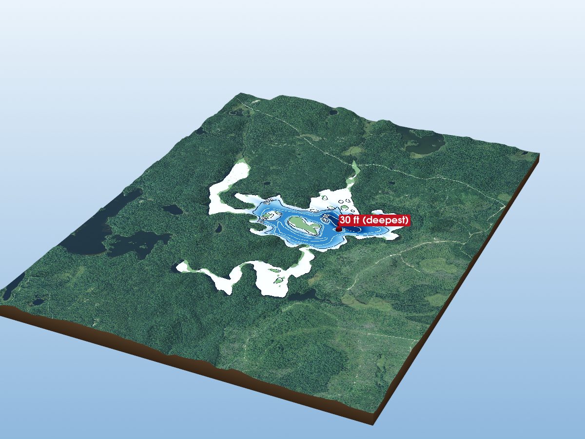 Depth map of Bagsverd Lake