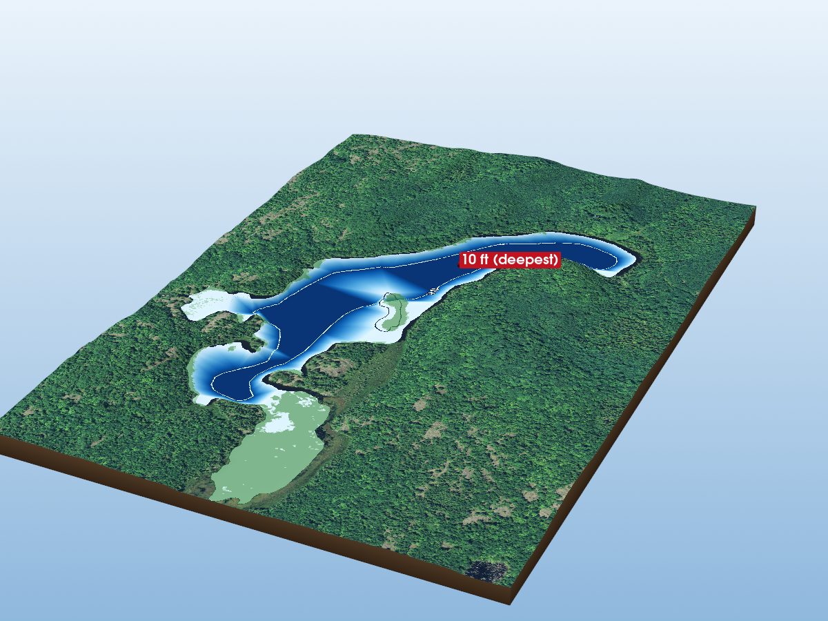 Depth map of Bailey Lake